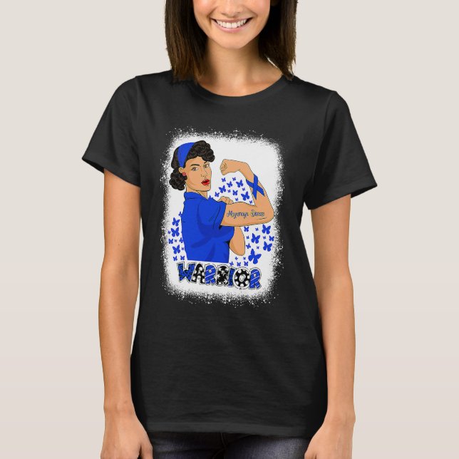 T-shirt Femme forte Moyamoya Maladie Sensibilisation Blue  (Devant)