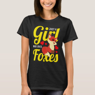 T-shirt Femme Fox Forêt Animale Juste Une Fille Qui Aime F