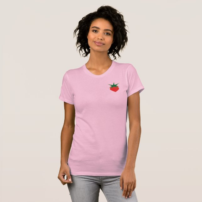 T-shirt femme fraise mince (Devant entier)