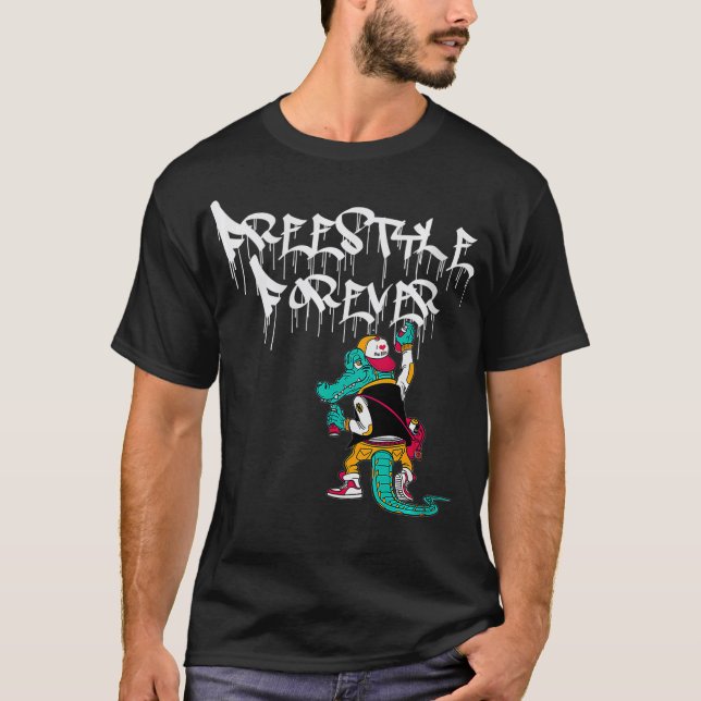 T-shirt Femme Freestyle Forever Graffiti Gator 80s Musique (Devant)