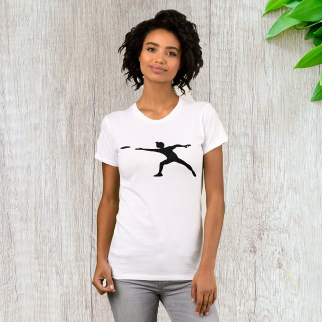 T-shirt Femme Frisbee Silhouette (Créateur téléchargé)