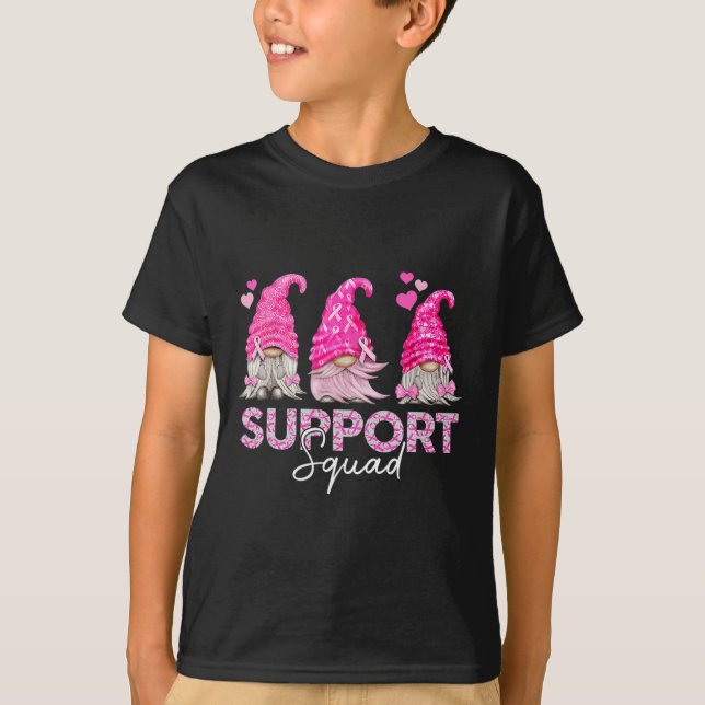 T-shirt Femme Fun Gnomes Soutien Squad Cancer du Sein Awar (Devant)