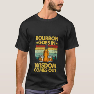 T-shirt Femme Funny Bourbon Va À Bourbon Boire Pour