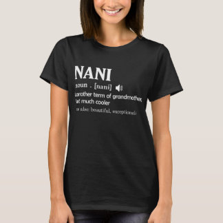 T-shirt Femme Funny Nani Définition Jote Grand-mère