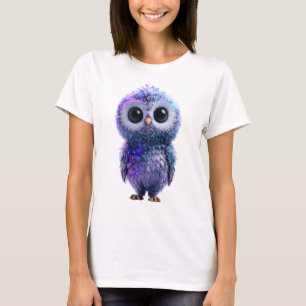 T-shirt Femme Galaxie Nébuleuse Celeste Hibou