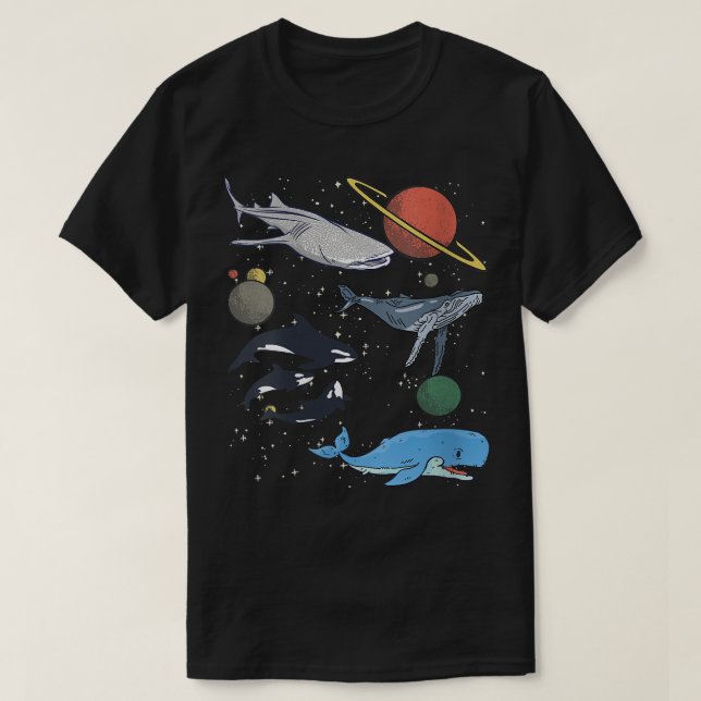T-shirt Femme Galay Baleine spatiale requin Beluga Humpbac (Design devant)