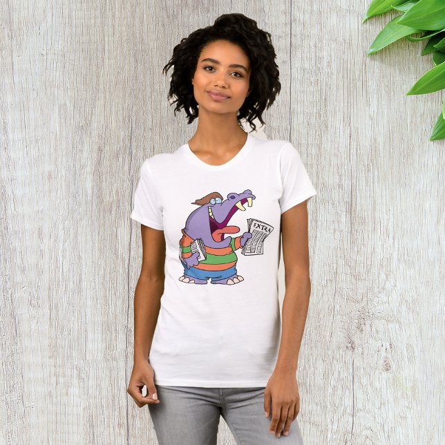 T-shirt femme garçon hippo journal (Créateur téléchargé)