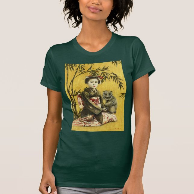 T-shirt Femme Geisha vintage Et Demon (Devant)