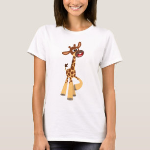 T-shirt Femme Giraffe Bébé Cartoon mignonne