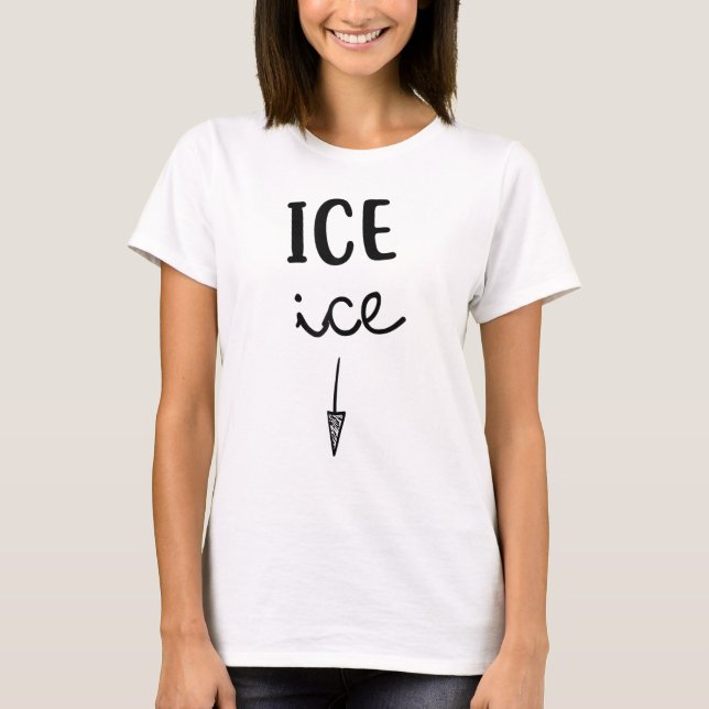 T-shirt Femme Glace drôle grossesse bébé Faire-part M (Devant)
