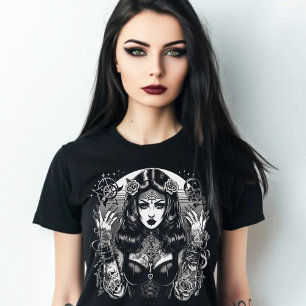 T-shirt Femme gothique tatouée