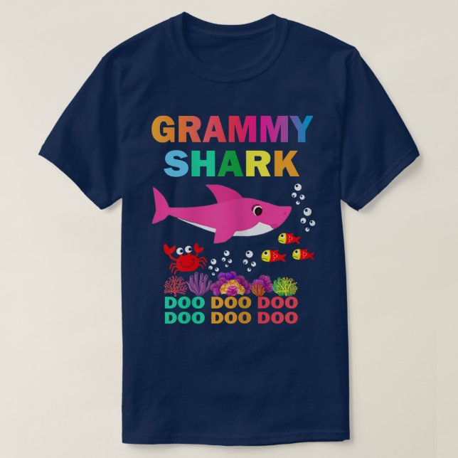 T-shirt Femme Grammy SharkMatching Famille Mères Jour Gif (Design devant)