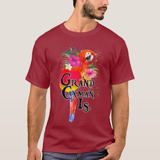 T-shirt Femme Grand Cayman Islands Parrot Tee (Devant)