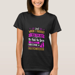 T-shirt Femme Grand-mère Amour Coeur Citation pour N