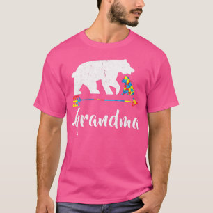 T-shirt Femme Grand-mère ours Sensibilisation sur l'autism