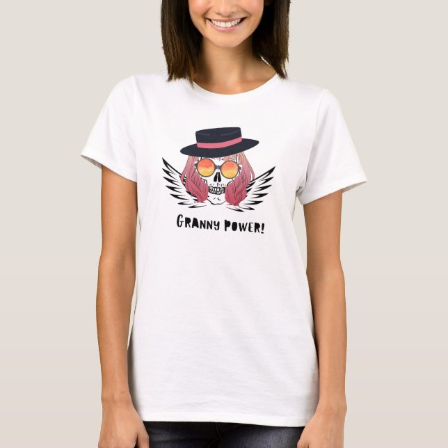 T-shirt Femme Granny Power Sassy (Devant)