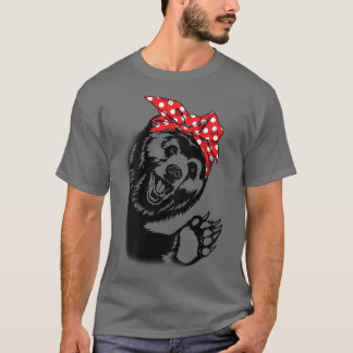 T-shirt Femme Grizzly Bear avec bandeau de banane et