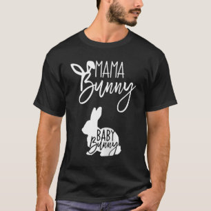 T-shirt Femme Grossesse de Pâques Pregnant Maman Mama Bunn