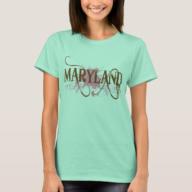T-shirt Femme Grunge Maryland (Devant)