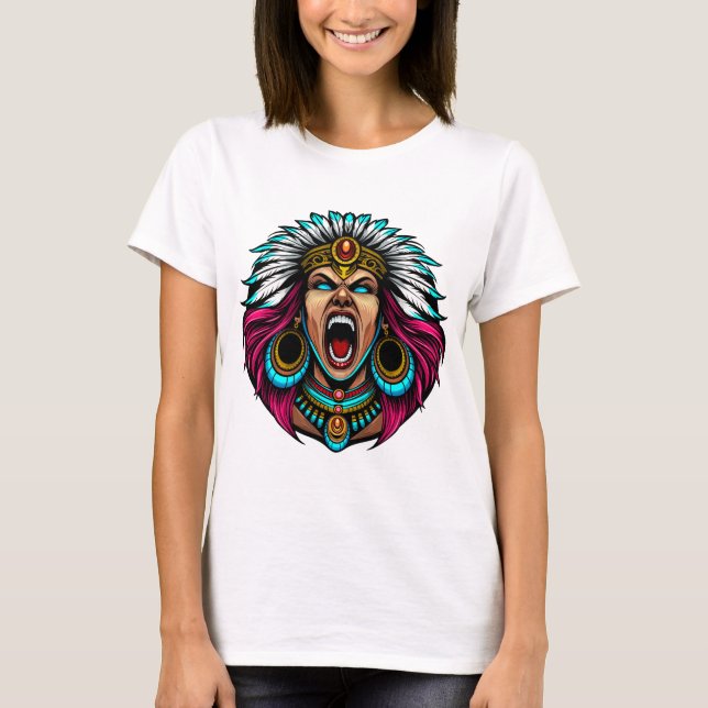 T-shirt femme guerrière (Devant)