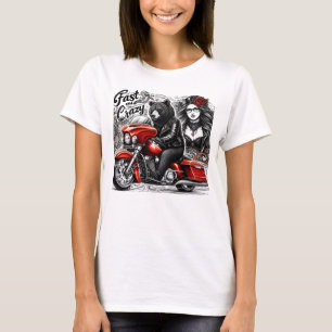 T-shirt Femme guerrière à roues