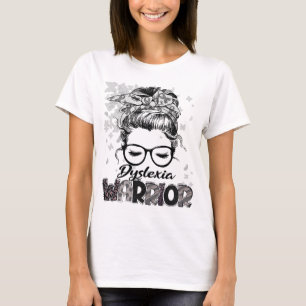 T-shirt Femme Guerrière Dyslexique Survivante Fille