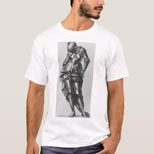 T-shirt Femme guerrière médiévale dans la déchirure et l'a