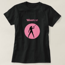 T-Shirt femme guerrière rose pour le cancer du sei