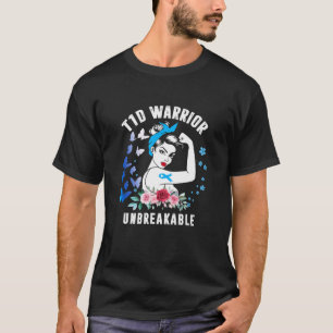 T-shirt Femme guerrière T1d Sensibilisation au diabète de