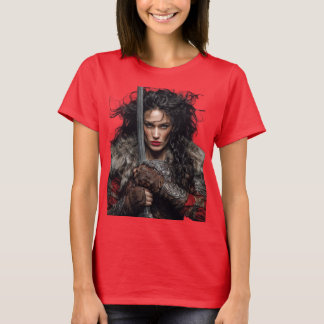 T-shirt femme guerrière vikinga 