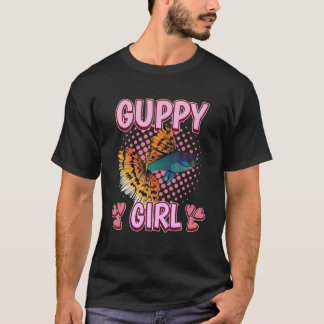 T-shirt Femme Guppy Girl Citation Poisson Aquarium Proprié