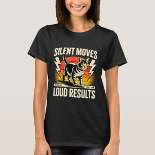 T-shirt Femme habilitée amoureuse des chats Mouvements sil