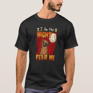 T-shirt Femme Halloween chien pug titulaire pleine lune ef