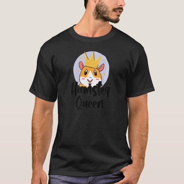 T-shirt Femme Hamster Queen Animal Animal Propriétaire Rod (Devant)