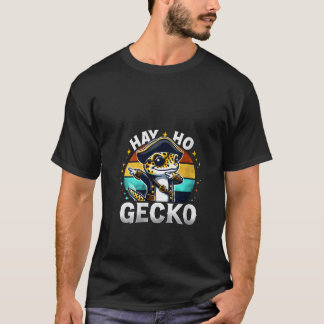 T-shirt Femme Hay Ho Drôle Pirate Capitaine Léopard Gecko