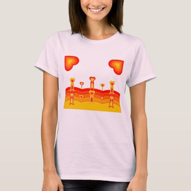 T-Shirt femme Heart-Scape (Devant)