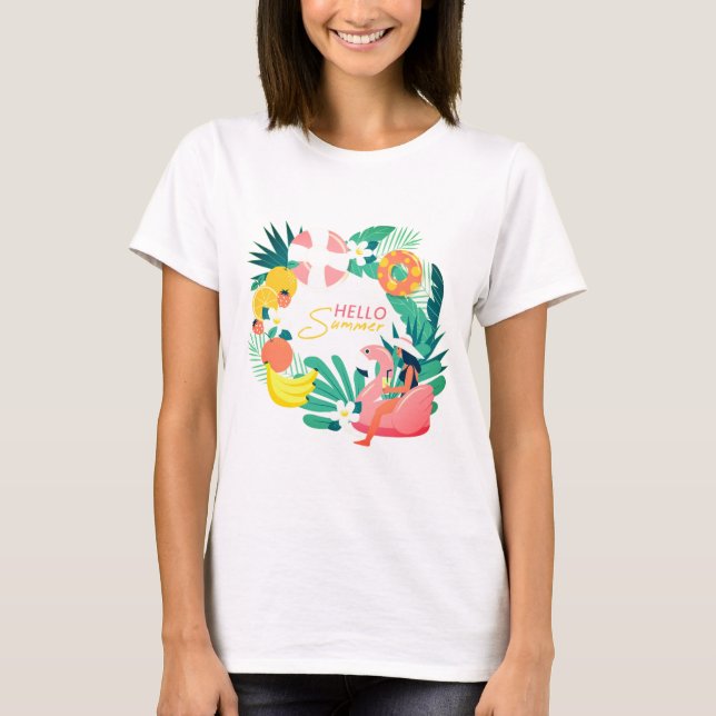 T-shirt femme « Hello Summer » (Devant)