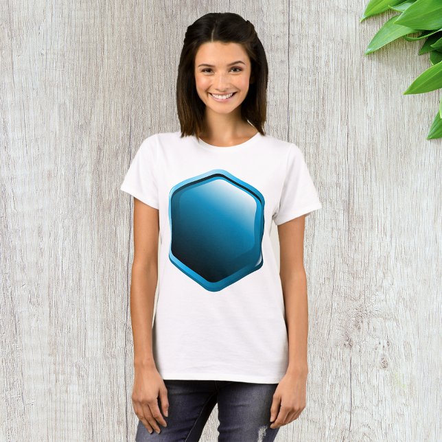 T-shirt femme Hexagon bleu (Créateur téléchargé)