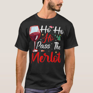 T-shirt Femme Ho Ho Ho Pass L'Ide Cadeau De Noël Merlot