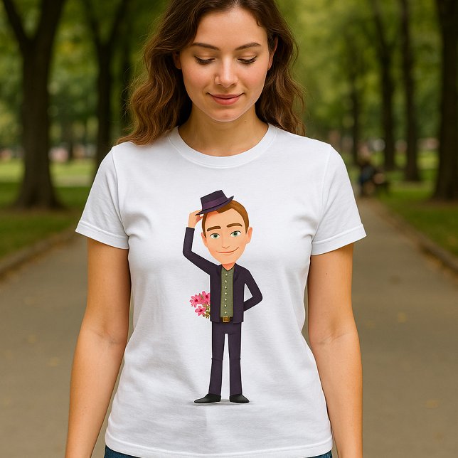T-Shirt Femme Homme aux Fleurs (Créateur téléchargé)