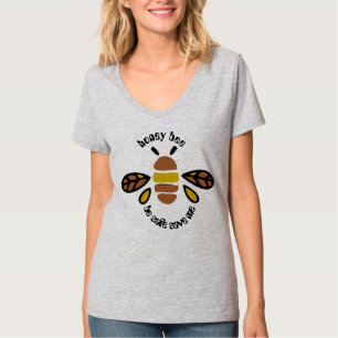T-shirt femme honey bee couleur acier clair