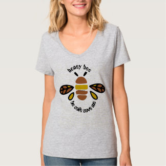 T-shirt  femme honey bee couleur acier clair