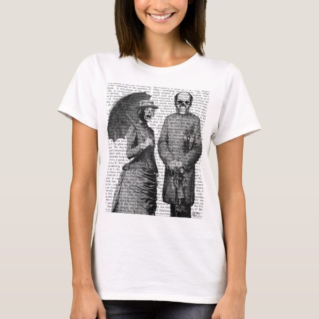 T-shirt Femme hurlante et crâne (Devant)