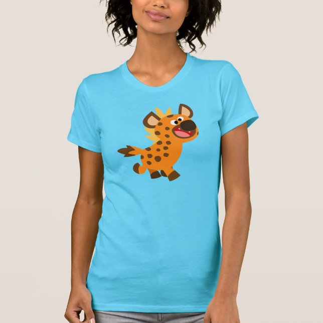 T-shirt Femme Hyena, petit caricature mignonne (Devant)