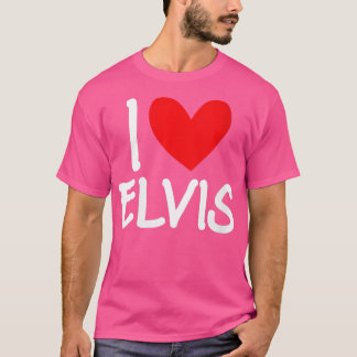 T-shirt Femme I Love Elvis Nom Hommes Personnalisés Guy BF
