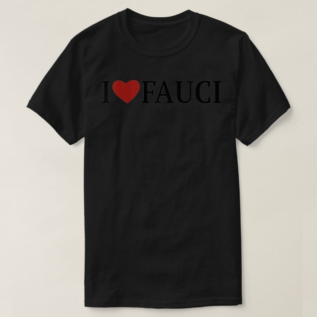T-shirt Femme I Love Fauci Heart Funny Mème Science VNeck (Design devant)