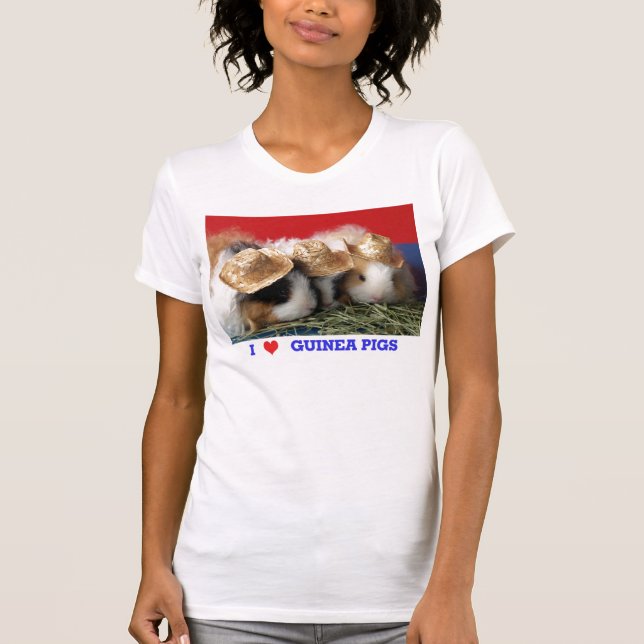 T-shirt Femme I Love Guinée Chiens T Shirt (Devant)