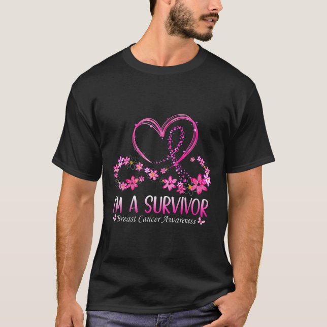 T-shirt Femme I'm A Survivor Cancer du sein Sensibilisatio (Devant)