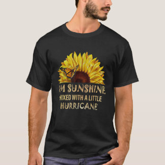 T-shirt Femme Im Sunshine Huricane Tournesol Butterfly Vi