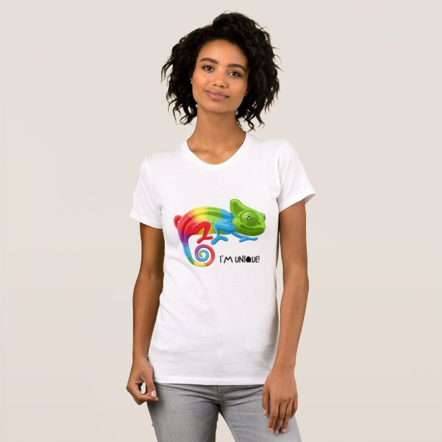 T-shirt femme I'm Unique Chameleon - Vibrant (Devant entier)